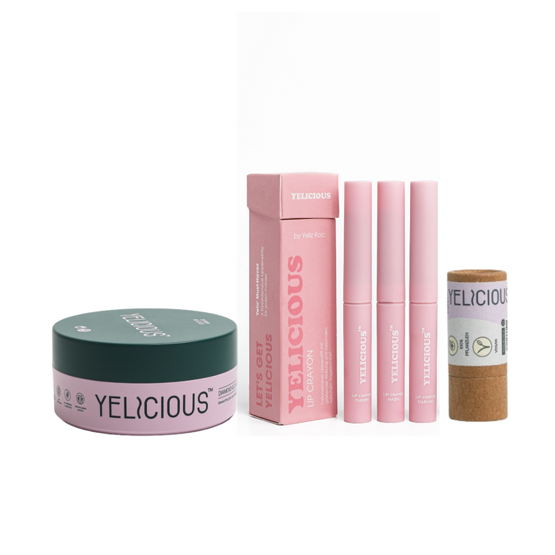 Diamond Glow Eyepads, Yelip & Lip Crayons Set